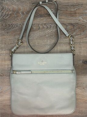 kate spade Pebbled Leather Crossbody Bag in beautiful mint green, EUC!